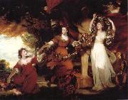 REYNOLDS, Sir Joshua Three Ladies adorning a term of Hymen oil painting